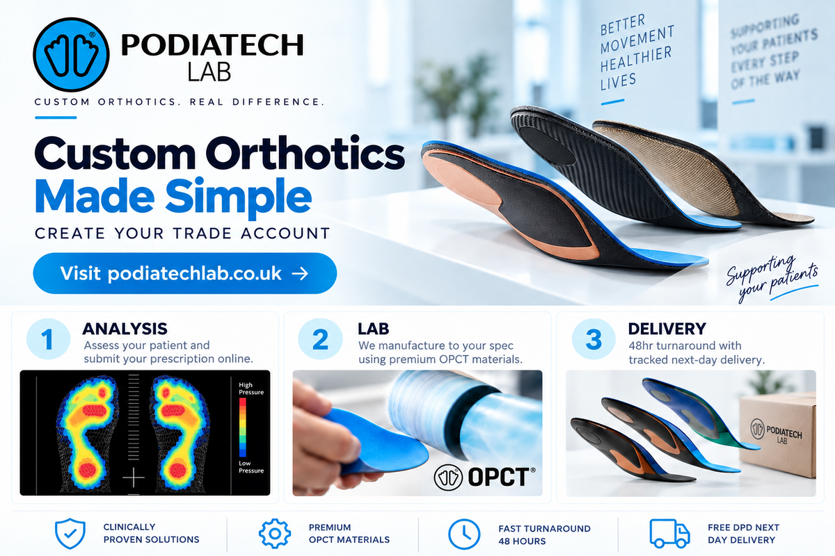 Visit podiatechlab.co.uk