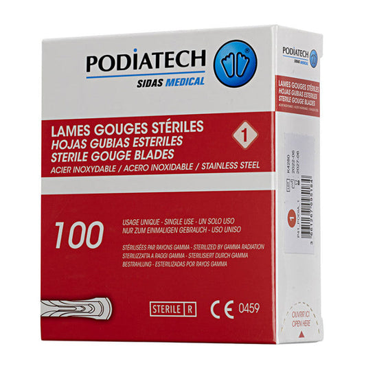 100 Podiatech Sterile Gouge Blades